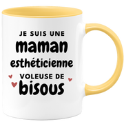quotedazur - Mug I Am A Beautician Mom Thief Of Kisses - Original Mother's Day Gift - Gift Idea For Mom Birthday - Gift For Future Mom Birth