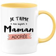 quotedazur - I Love You Super Mom Mug - Original Mom Gift - Gift Idea For Mom Birthday - Gift For Young Or Future Mom Following A Birth