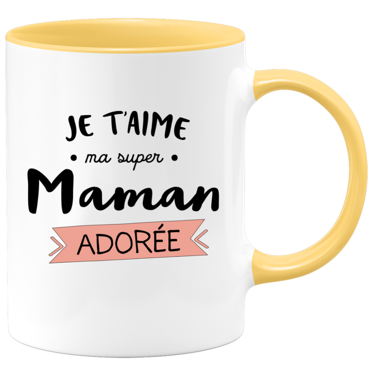 quotedazur - I Love You Super Mom Mug - Original Mom Gift - Gift Idea For Mom Birthday - Gift For Young Or Future Mom Following A Birth