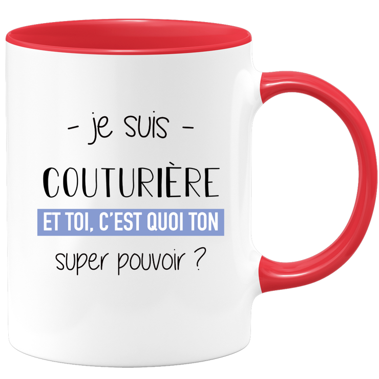 Super power seamstress mug - ideal funny humor seamstress wife gift for birthday