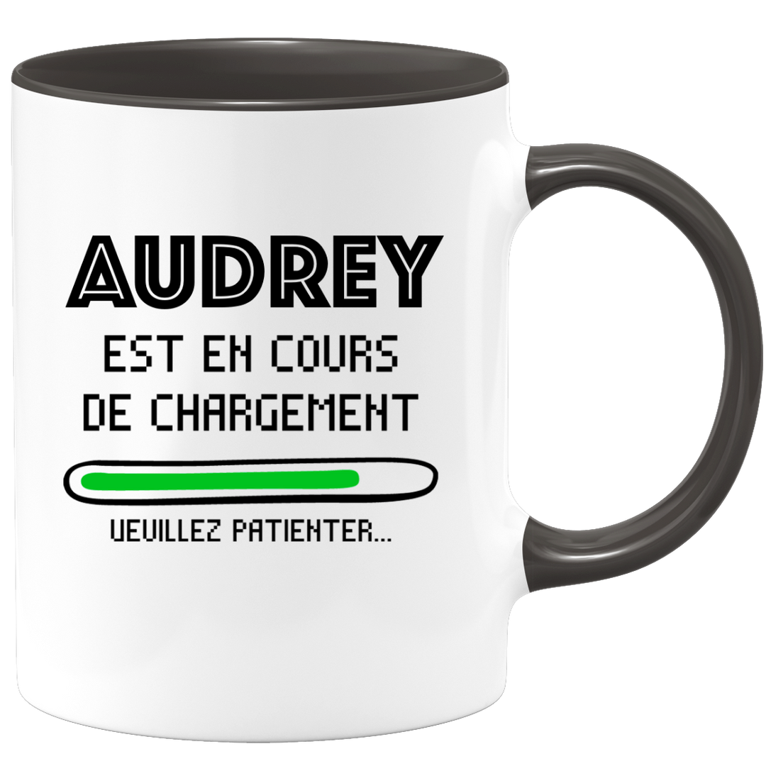Personalized "Audrey Is Loading" Mug - Funny Custom Name Gift Cup (Yellow/Ceramic)