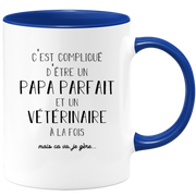 quotedazur - Mug Papa Parfait Et Veterinaire A La Fois Mais Je Gère - Tasse Cadeau Papa Fête Des Pères Anniversaire - Cadeau Pour Jeune Ou Futur Papa Suite À Une Naissance