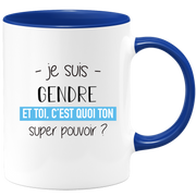 quotedazur - Mug Je Suis Gendre Et Toi C'est Quoi Ton Super Pouvoir - Cadeau Humour Travail - Idée Cadeau Départ Collègue - Tasse Chef Gendre - Idéal Pour Noël Au Bureau