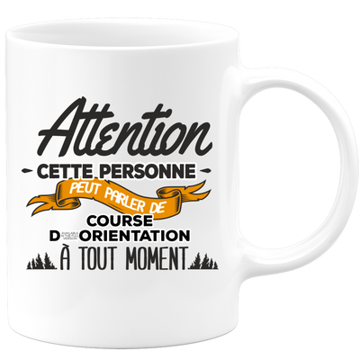 quotedazur - Mug Cette Personne Peut Parler De Course d'Orientation À Tout Moment - Cadeau Humour - Idée Cadeau Original     - Tasse Course d'Orientation - Idéal Anniversaire Ou Noël