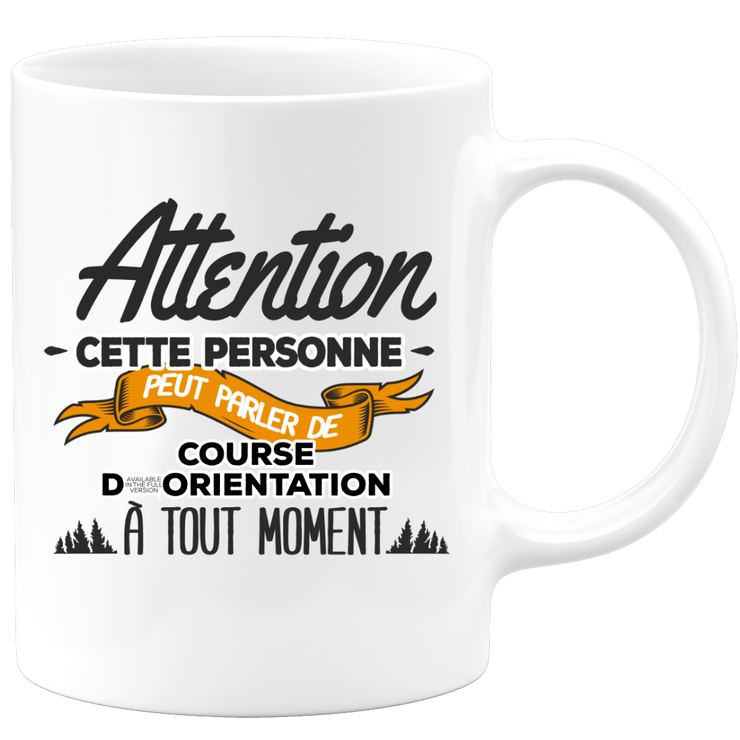 quotedazur - Mug Cette Personne Peut Parler De Course d'Orientation À Tout Moment - Cadeau Humour - Idée Cadeau Original     - Tasse Course d'Orientation - Idéal Anniversaire Ou Noël