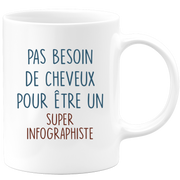 Mug pas besoin de cheveux pour être un super Infographiste