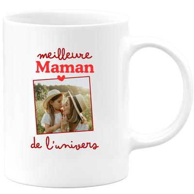 Mug Meilleure maman de l'univers - Mug personnalisé avec photo
