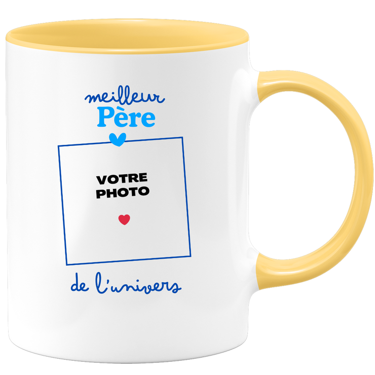 Mug Meilleur Père de l'univers - Mug personnalisé avec photo famille