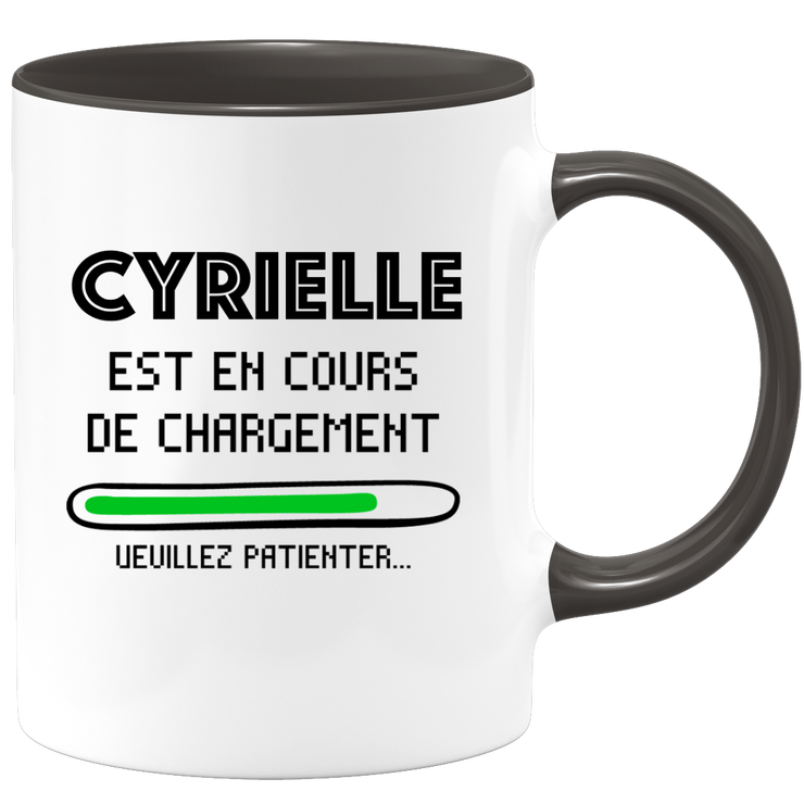 quotedazur - Mug Cyrielle Est En Cours De Chargement Veuillez Patienter - Cadeau Cyrielle Prénom Femme Personnalisé - Cadeau Annniversaire Noël Adolescent Collègue