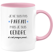 quotedazur - Mug Je Ne Suis Pas Parfait Mais Je Suis Gendre Et C'est Presque Pareil - Cadeau Humoristique pour Beau-Fils, Anniversaire, Noël