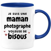 quotedazur - Mug I Am A Mom Photographer Thief Of Kisses - Original Mother's Day Gift - Gift Idea For Mom Birthday - Gift For Future Mom Birth