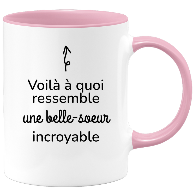 quotedazur - Mug Voilà À Quoi Ressemble Une Belle-soeur Incroyable - Cadeau Pour Belle-soeur - Cadeau Personnalisé Pour Femme - Cadeau Original Anniversaire Ou Noël