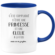 quotedazur - Mug Prénom Clelie Compliqué D'Être Une Princesse Et Une Clelie Mais Ca Va Je Gère - Cadeau Humour Prénom - Idée Cadeau  Saint Valentin - Tasse Prénom Clelie - Idéal Pour Noël
