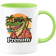 Mug Crocodile Retraité Personnalisé - Personnalisable Ajoutez un Prénom