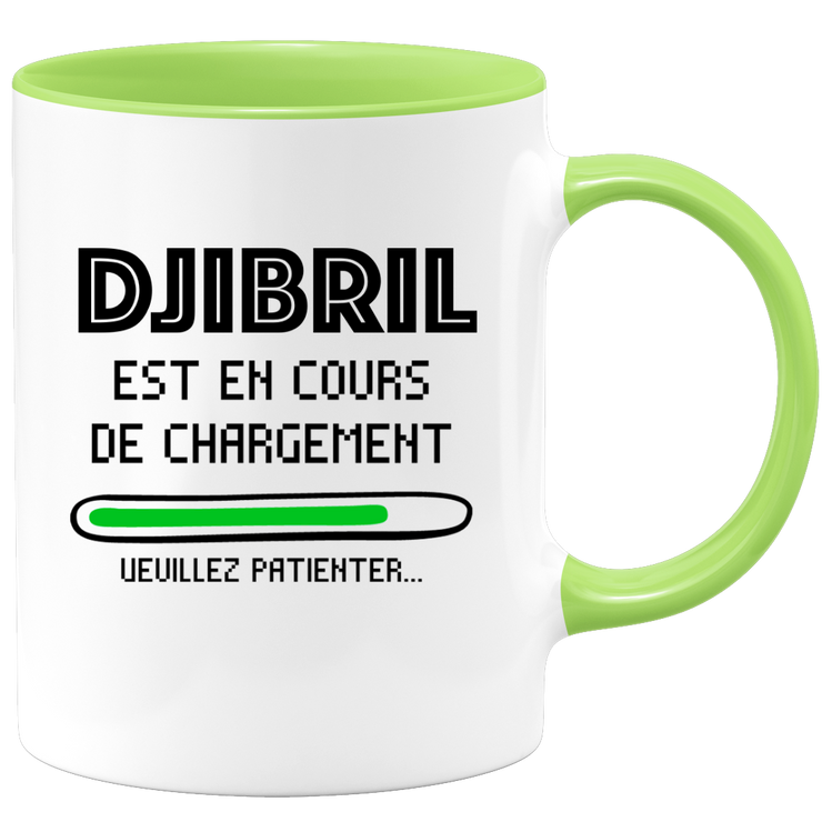 quotedazur - Mug Djibril Est En Cours De Chargement Veuillez Patienter - Cadeau Djibril Prénom Homme Personnalisé - Cadeau Annniversaire Noël Adolescent Collègue