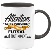 quotedazur - Mug Cette Personne Peut Parler De Futsal À Tout Moment - Cadeau Humour Sport - Idée Cadeau Original     - Tasse Futsal - Anniversaire Ou Noël