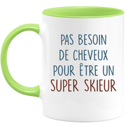 Mug pas besoin de cheveux pour être un super Skieur