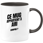 Mug Ce mug appartient à Ari, compris ?