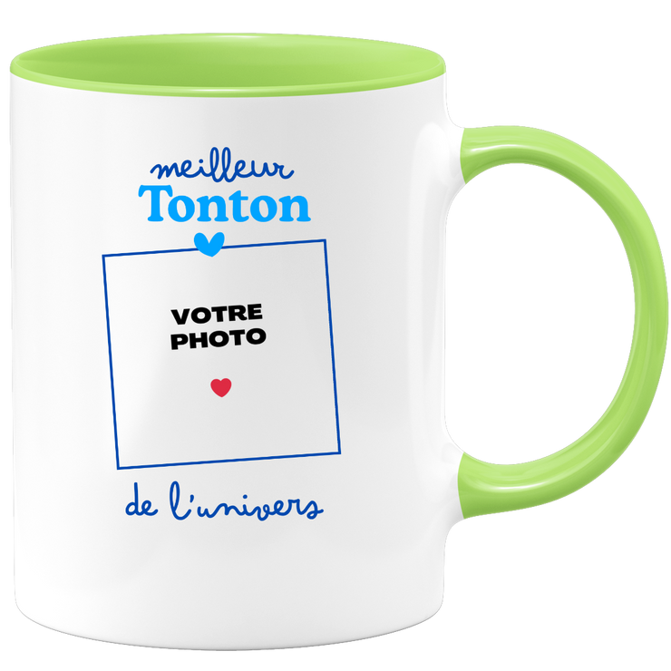 Mug Meilleur Tonton de l'univers - Mug personnalisé avec photo famille