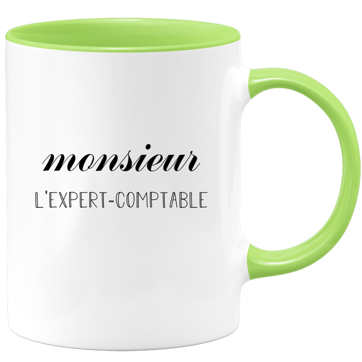quotedazur - Mug Monsieur Le Expert comptable - Cadeau Humour Métier Travail  - Idée Cadeau Expert comptable Pot De Départ Chef Mutation - Tasse Cadeau Retraite Noël Au Bureau