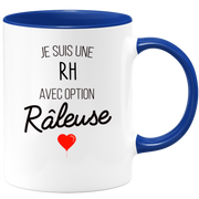 quotedazur - Mug Je Suis Une RH Avec Option Râleuse - Cadeau Idéal Pour RH - Cadeau Personnalisé Pour Femme - Cadeau Original Pour Anniversaire Ou Noël