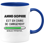 quotedazur - Mug Anne-Sophie Est En Cours De Chargement Veuillez Patienter - Cadeau Anne-Sophie Prénom Femme Personnalisé - Cadeau Annniversaire Noël Adolescent Collègue