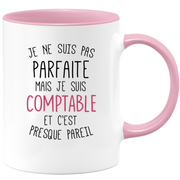 quotedazur - Mug Je Ne Suis Pas Parfaite Mais Comptable - Cadeau Humour Pour Une Collègue Femme Comptable - Tasse Idéale Pour Noël, Anniversaire, Départ Retraite, Mutation, Nouveau Poste
