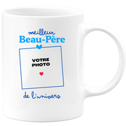 Mug Meilleur Beau-père de l'univers - Mug personnalisé avec photo famille