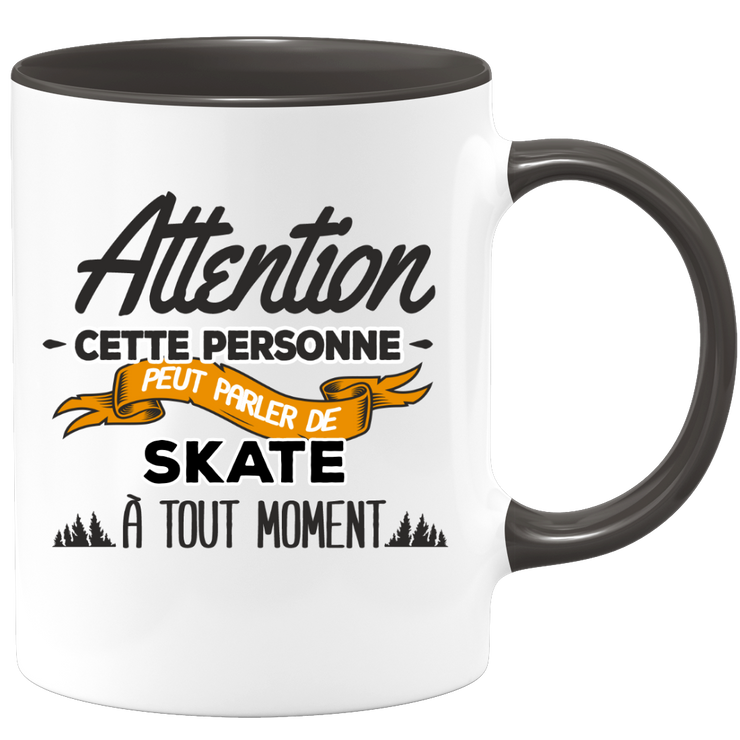 quotedazur - Mug Cette Personne Peut Parler De Skate À Tout Moment - Cadeau Humour Sport - Idée Cadeau Original Skater Skateuse - Tasse Skate - Anniversaire Ou Noël