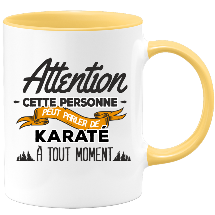 quotedazur - Mug Cette Personne Peut Parler De Karaté À Tout Moment - Cadeau Humour Sport - Idée Cadeau Original Karateka   - Tasse Karaté - Anniversaire Ou Noël
