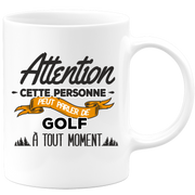 quotedazur - Mug Cette Personne Peut Parler De Golf À Tout Moment - Cadeau Humour Sport - Idée Cadeau Original Golfeur Golfeuse - Tasse Golf - Anniversaire Ou Noël