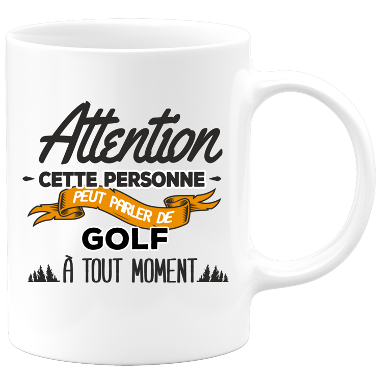 quotedazur - Mug Cette Personne Peut Parler De Golf À Tout Moment - Cadeau Humour Sport - Idée Cadeau Original Golfeur Golfeuse - Tasse Golf - Anniversaire Ou Noël