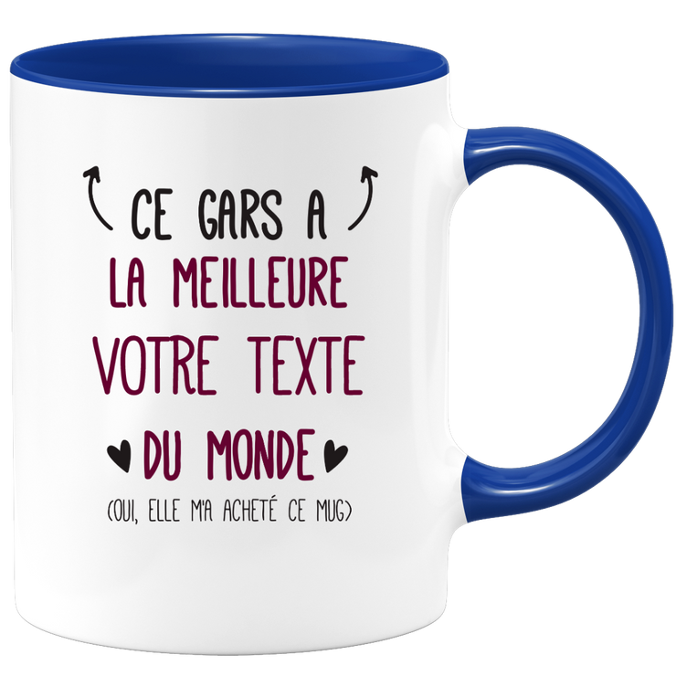 Mug personnalisable ce gars a la meilleure femme du monde