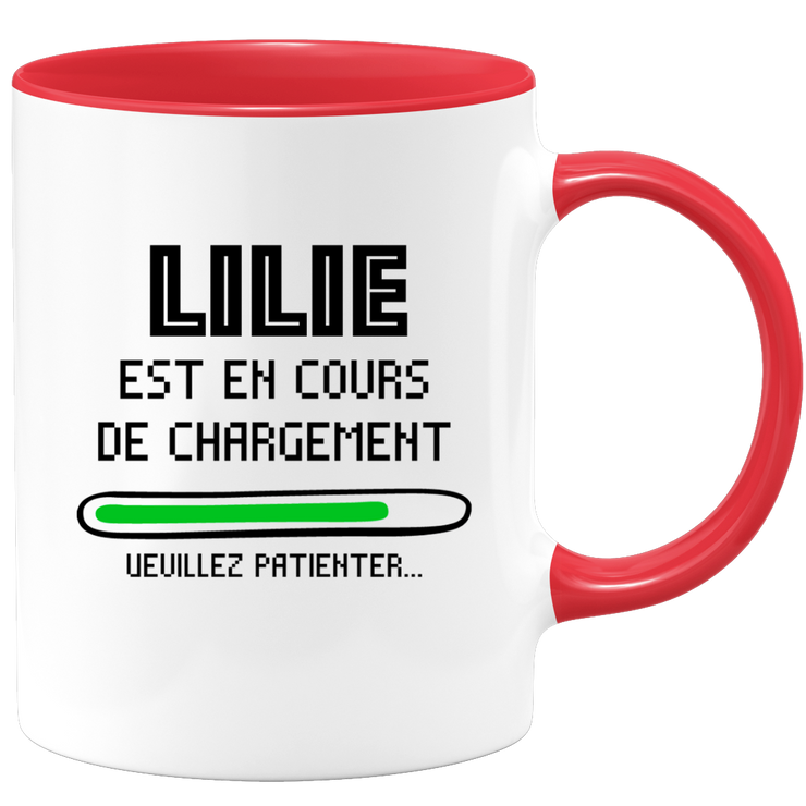 quotedazur - Mug Lilie Est En Cours De Chargement Veuillez Patienter - Cadeau Lilie Prénom Femme Personnalisé - Cadeau Annniversaire Noël Adolescent Collègue
