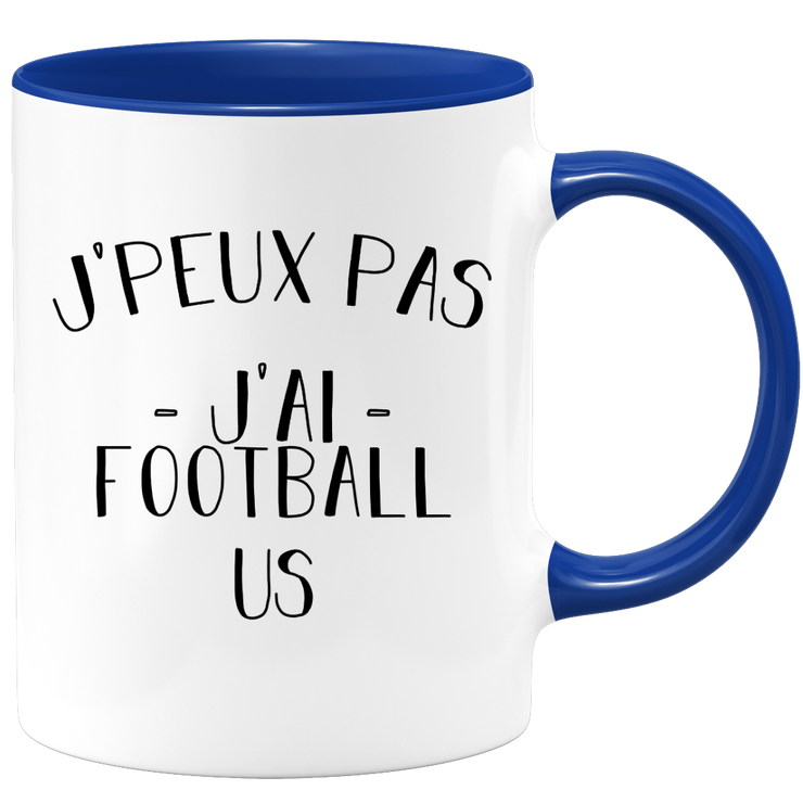 quotedazur - Mug Je Peux Pas J'ai Football us - Cadeau Humour Sport - Idée Cadeau Original - Tasse Football us - Idéal Pour Anniversaire Ou Noël
