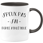 quotedazur - Mug Je Peux Pas J'ai Force athletique - Cadeau Humour Sport - Idée Cadeau Original - Tasse Force athletique - Idéal Pour Anniversaire Ou Noël