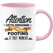 quotedazur - Mug Cette Personne Peut Parler De Footing À Tout Moment - Cadeau Humour Sport - Idée Cadeau Original     - Tasse Footing - Anniversaire Ou Noël