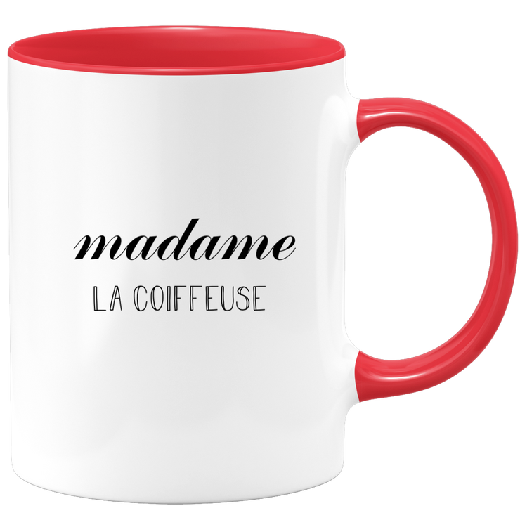 quotedazur - Mug Madame La Coiffeuse - Cadeau Pour Coiffeuse - Cadeau Personnalisé Pour Femme - Cadeau Original Anniversaire Ou Noël