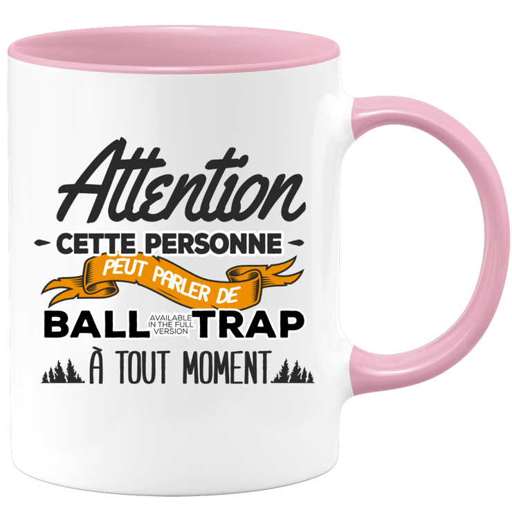 quotedazur - Mug Cette Personne Peut Parler De Ball-Trap À Tout Moment - Cadeau Humour Sport - Idée Cadeau Original     - Tasse Ball-Trap - Anniversaire Ou Noël