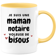 quotedazur - Mug I'm a Mom Notary Thief of Kisses - Original Mother's Day Gift - Gift Idea for Mom's Birthday - Gift for Future Mom Birth