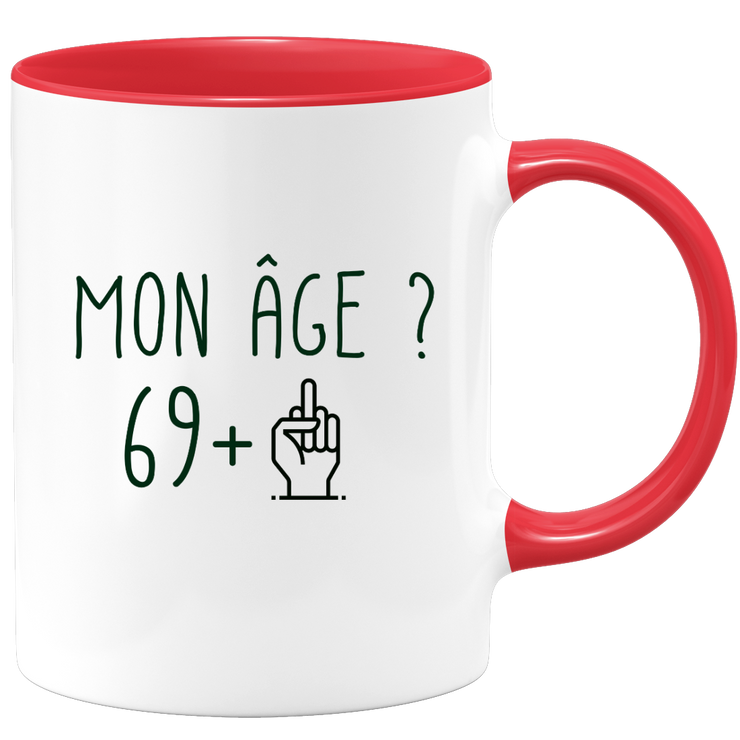quotedazur - Mug Anniversaire 70 ans Doigt Honneur Rigolo Drôle - Tasse Fun Idée Cadeau Anniversaire 70 ans Homme Femme Humour Original