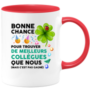 quotedazur - Mug Bonne Chance Pour Trouver De Meilleurs Collègues Que Nous - Cadeau Départ Homme, Femme, Chef, Stagiaire, Départ Retraite, Merci, Remerciement - Idée Cadeau Humour