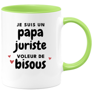 quotedazur - Mug Je Suis Un Papa Juriste Voleur De Bisous - Cadeau Fête Des Pères Original - Idée Cadeau Pour Anniversaire Papa - Cadeau Pour Futur Papa Naissance