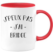 quotedazur - Mug Je Peux Pas J'ai Bridge - Cadeau Humour Sport - Idée Cadeau Original - Tasse Bridge - Idéal Pour Anniversaire Ou Noël
