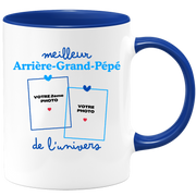 Mug Meilleur Arrière-grand-pépé de l'univers - Mug personnalisé avec 2 photos famille