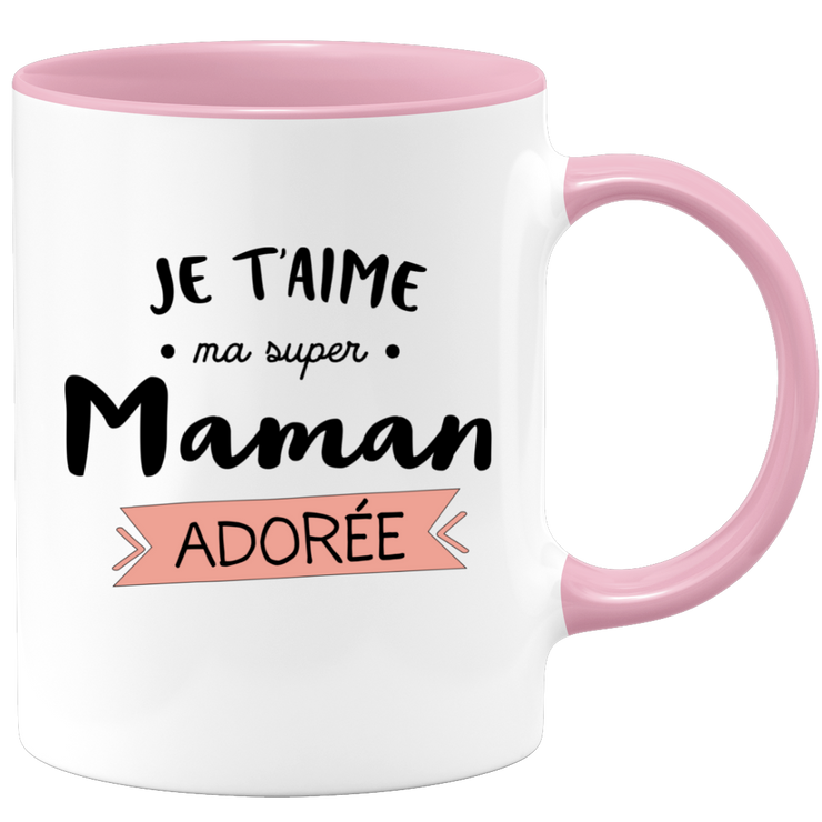quotedazur - I Love You Super Mom Mug - Original Mom Gift - Gift Idea For Mom Birthday - Gift For Young Or Future Mom Following A Birth