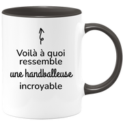 quotedazur - Mug Voilà À Quoi Ressemble Une Handballeuse Incroyable - Cadeau Pour Handballeuse - Cadeau Personnalisé Pour Femme - Cadeau Original Anniversaire Ou Noël
