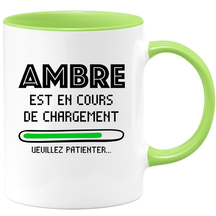 quotedazur - Mug Ambre Est En Cours De Chargement Veuillez Patienter - Cadeau Ambre Prénom Femme Personnalisé - Cadeau Annniversaire Noël Adolescent Collègue
