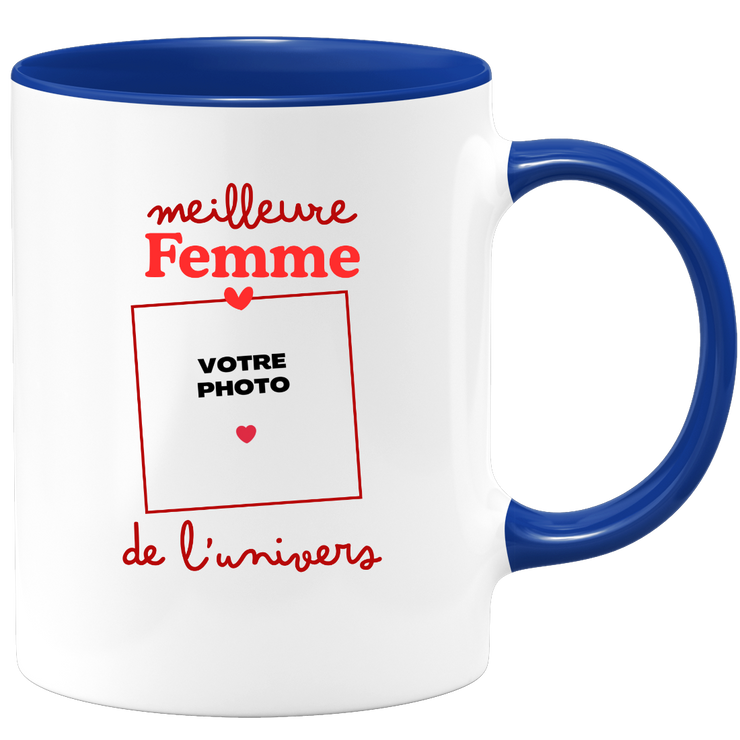 Mug Meilleure Femme de l'univers - Mug personnalisé avec photo famille
