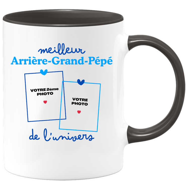 Mug Meilleur Arrière-grand-pépé de l'univers - Mug personnalisé avec 2 photos famille